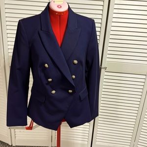Navy double breasted WHBM jacket. Brand new with tags